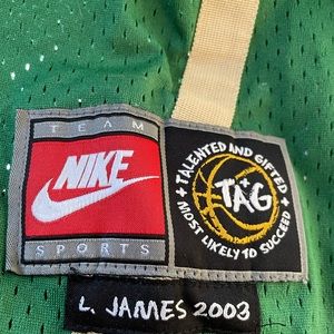 Lebron James Nike St. Vincent St. Mary’s 2XL jersey.